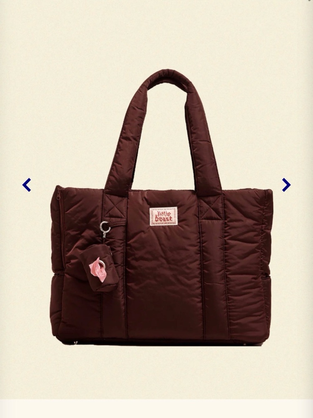 Little Beast Quilted Tote in Deep Burgundy